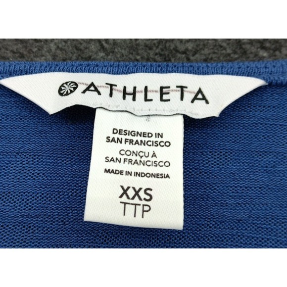 Athleta Breezy Wrap Tank Top Women's Size‎ XXS Blue Lightweight V-Neck Shirt - Picture 3 of 9